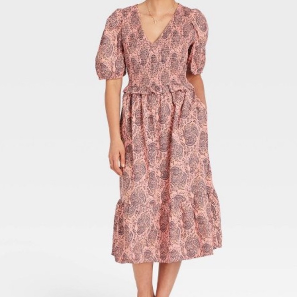 Worn Once Pink Floral Dress Size Large